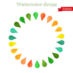 Watercolor drops