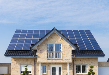 solar panels on roof - 64183831