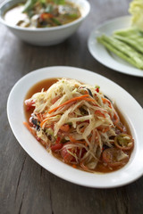 thai papaya spicy salad in thailand