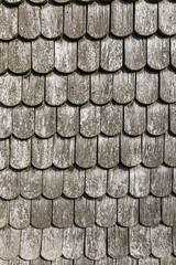 old historic  brown wood roof  tiles
