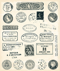 Stamps Collection - obrazy, fototapety, plakaty