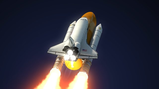 Space Shuttle Solid Rocket Boosters Separation.