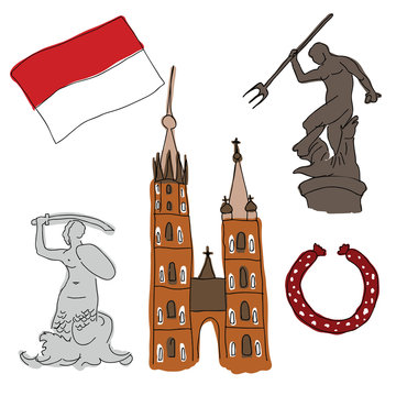 Vector symbols of Poland