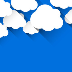 White paper flat clouds.