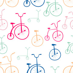 Wzór rowerów bez szwu. Rowery. Użyj do wypełnień deseniem, powierzchni - 64186844