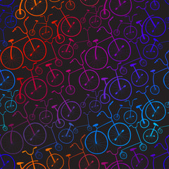 Seamless bicycles pattern. Bikes. Use for pattern fills, surface - 64186845