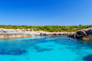 Menorca island south coast in sunny day