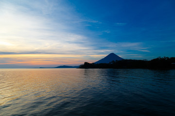 Fototapeta premium Ometepe vulcano Concepcion view in sunshine
