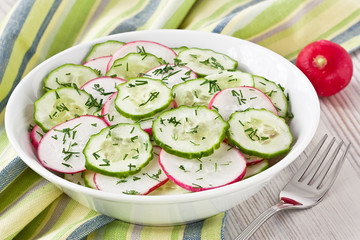Radish cucumber salad