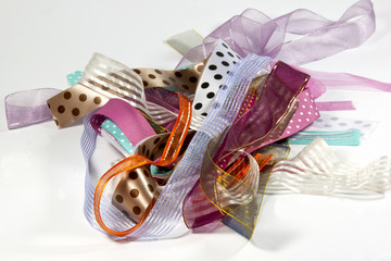 Cluster of Ribbons with Variety of Textures