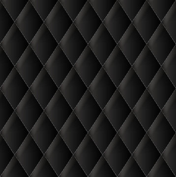 Black Upholstery Vector Background.