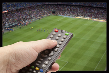 Soccer game on TV