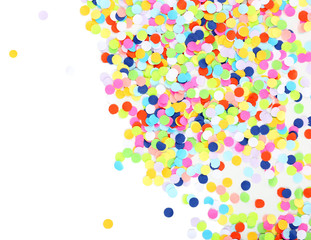 Confetti isolated on white