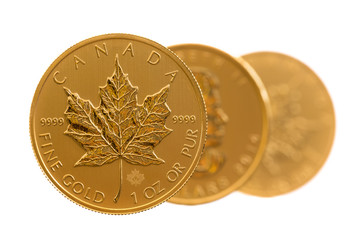 Canadian Gold Maple Leaf one ounce coins