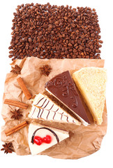 Assortment of pieces of cake, close up © Africa Studio