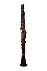 The image of a clarinet isolated