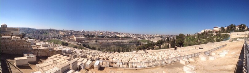 Fototapeta premium jerusalem panorama sonne