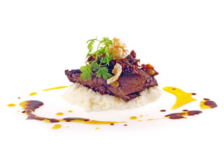 lamb with polenta and chicharron