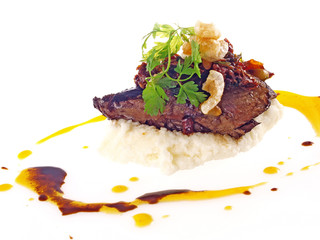 lamb with polenta and chicharron