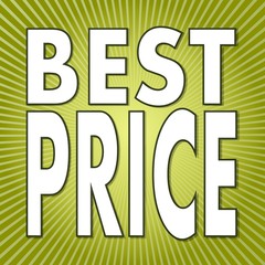 best price symbol on fresh green background