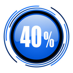 Obraz premium 40 percent icon