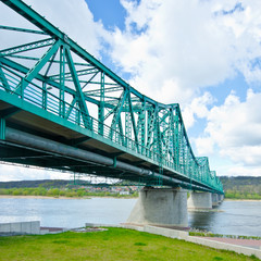 bridge on the river in Wloclawek Poland