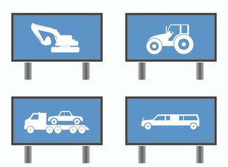 Transports dans 4 panneaux d'affichage