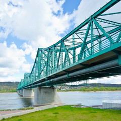 bridge on the river in Wloclawek Poland