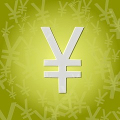 Obraz premium Japan Yen symbol background