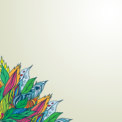 Vector texture with abstract flowers