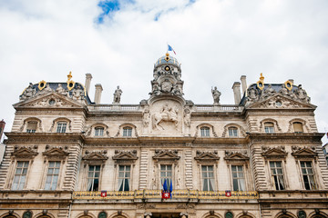 Fototapeta na wymiar Lyon City Hall, Hotel de Ville - UNESCO Heritage site