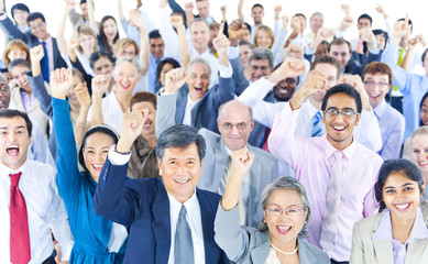 Business Persons Hands Up