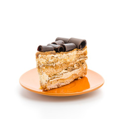 Coffee cake isolated on white background