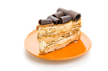 Coffee cake isolated on white background