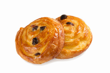 danish pastry isolated on white