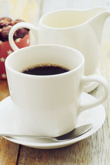 Obraz na płótnie Canvas Morning breakfast with coffee a