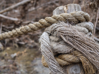Rope tied to the dock