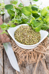 Small bowl with Shredded Oregano