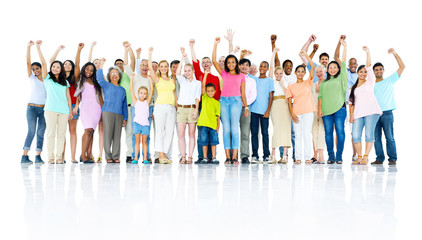 Fototapeta premium Large Group of People Celebrating