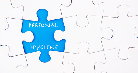 Missing puzzle revealing the PERSONAL HYGIENE words