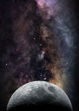 Fototapeta Moon in space