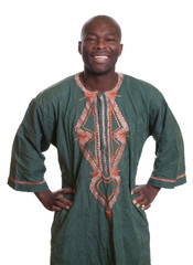 Standing african man with traditional clothes