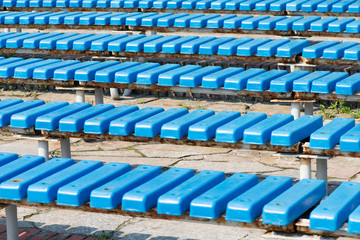 Obraz premium Blue benches