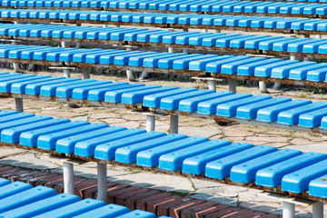 Fototapeta premium Blue benches