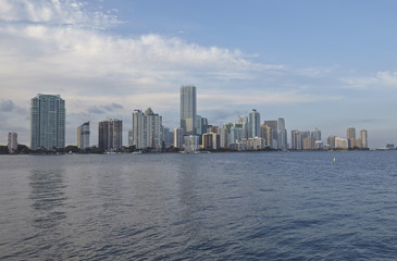 Naklejka premium Miami city skyline panorama at day