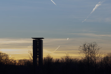 Obraz premium Carillon Glockenturm in Berlin Tiergarten, Deutschland, Berlin