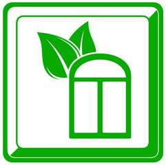 window and leaf icon