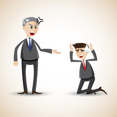 cartoon businessman angry