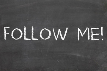 Follow me social media business concept