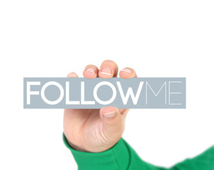 Follow me social media business concept